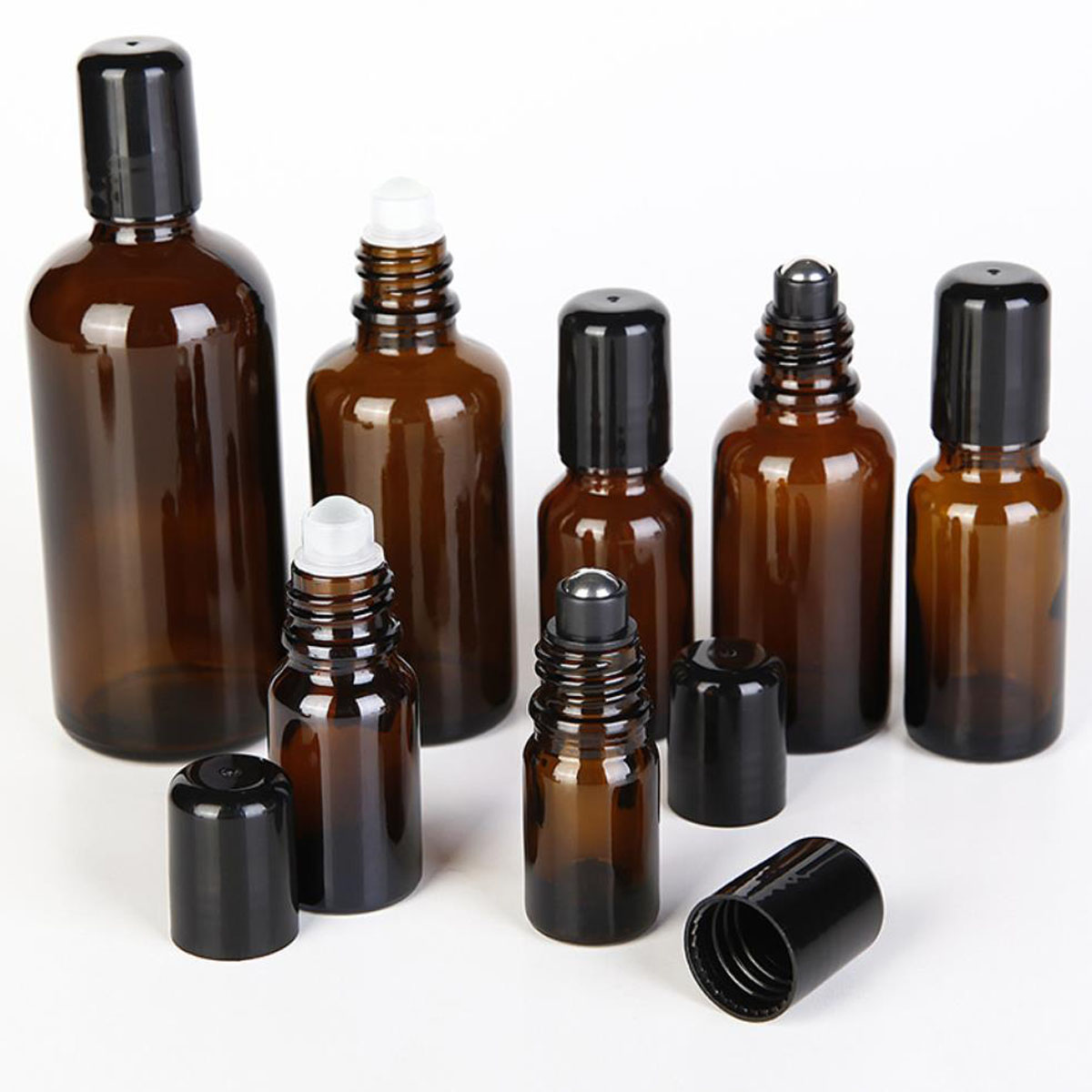 Attar Oil Roll On - 5/10/15/30/50/100 ml Amber Dikke Glazen Roll