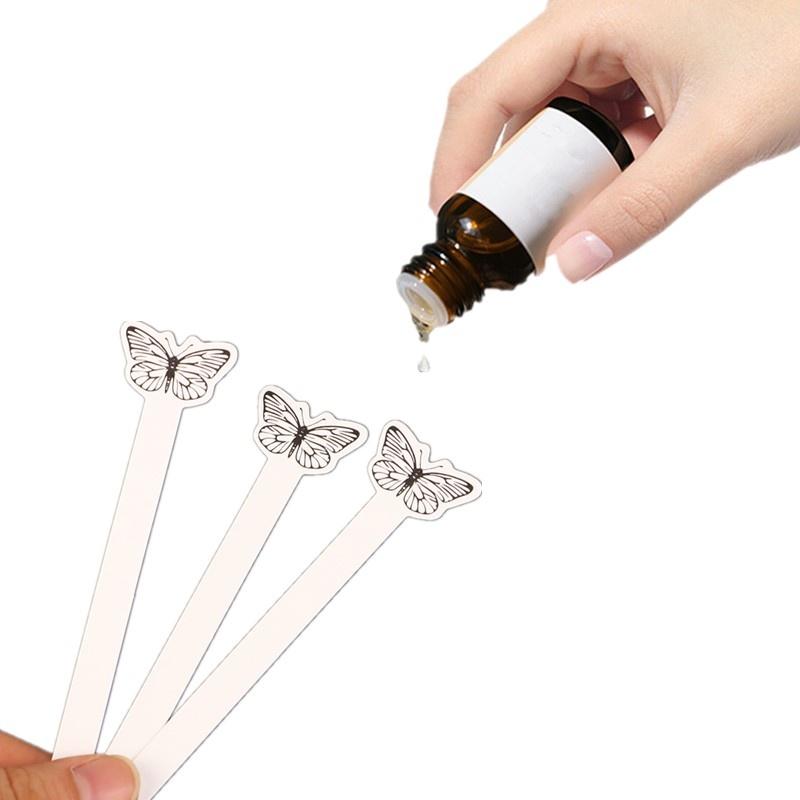 Perfume Fragrance Essential Oil - 100 stuks creatieve vlindervormige teststrips voor