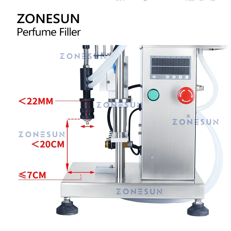 Perfume Fragrance Bottle - ZONESUN ZS-YTZL500S Enkele Kop Pneumatische Vacuüm