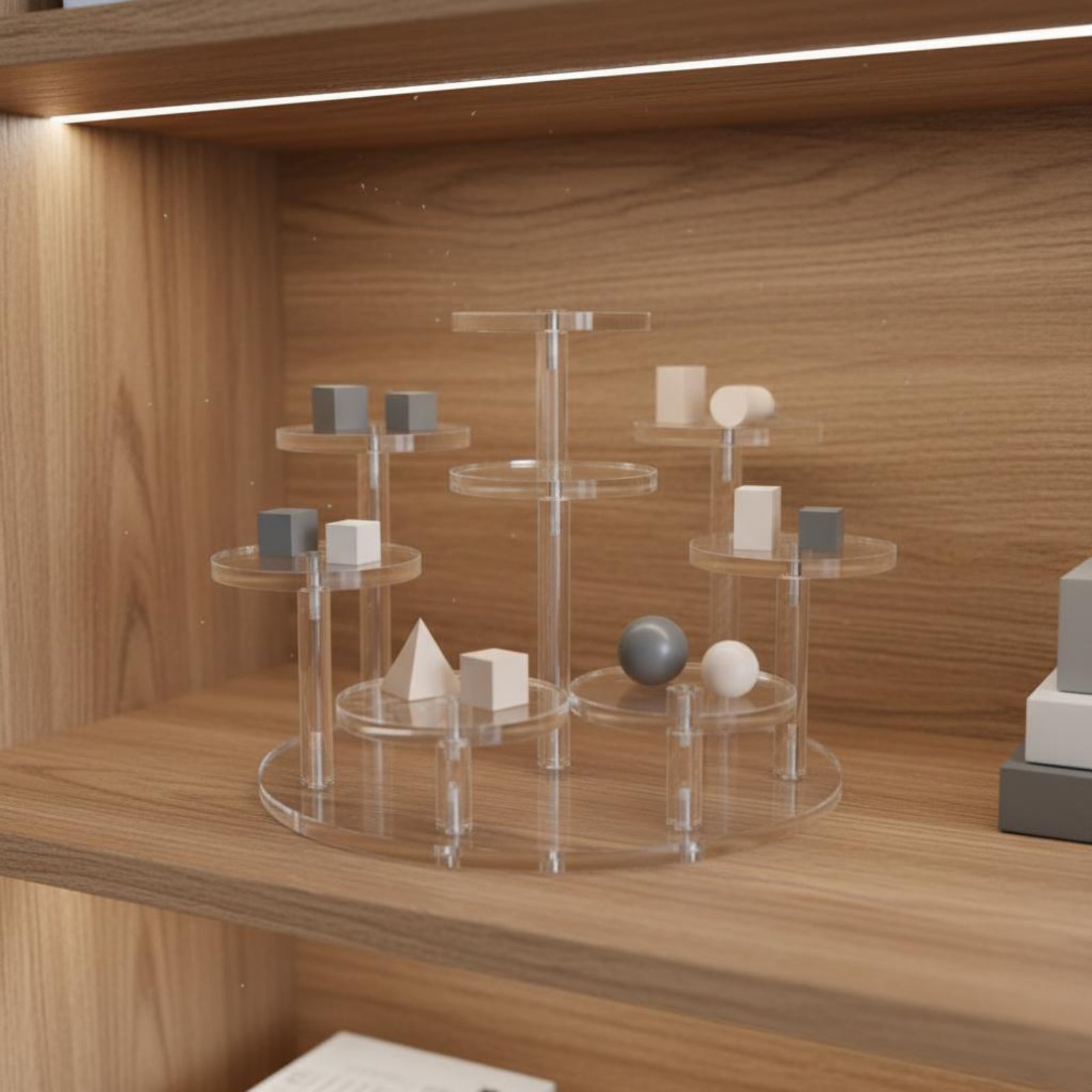 Perfume X - Meerlaagse displaystandaard, duurzame acryl displayverhoger, transparante