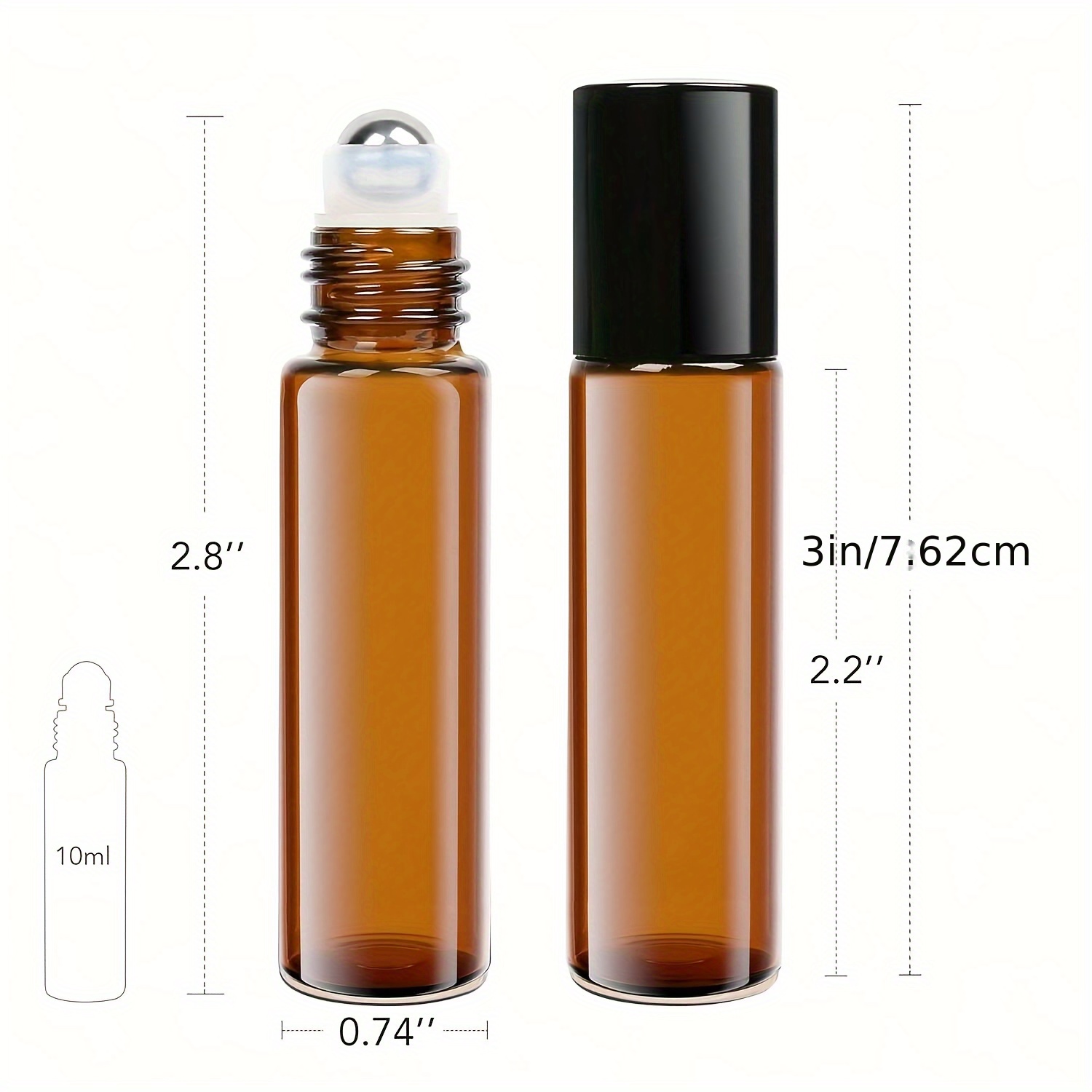 5/10PCS 5/10ml Amber Glas Lege - Attar Oil Roll On recensie en prijs
