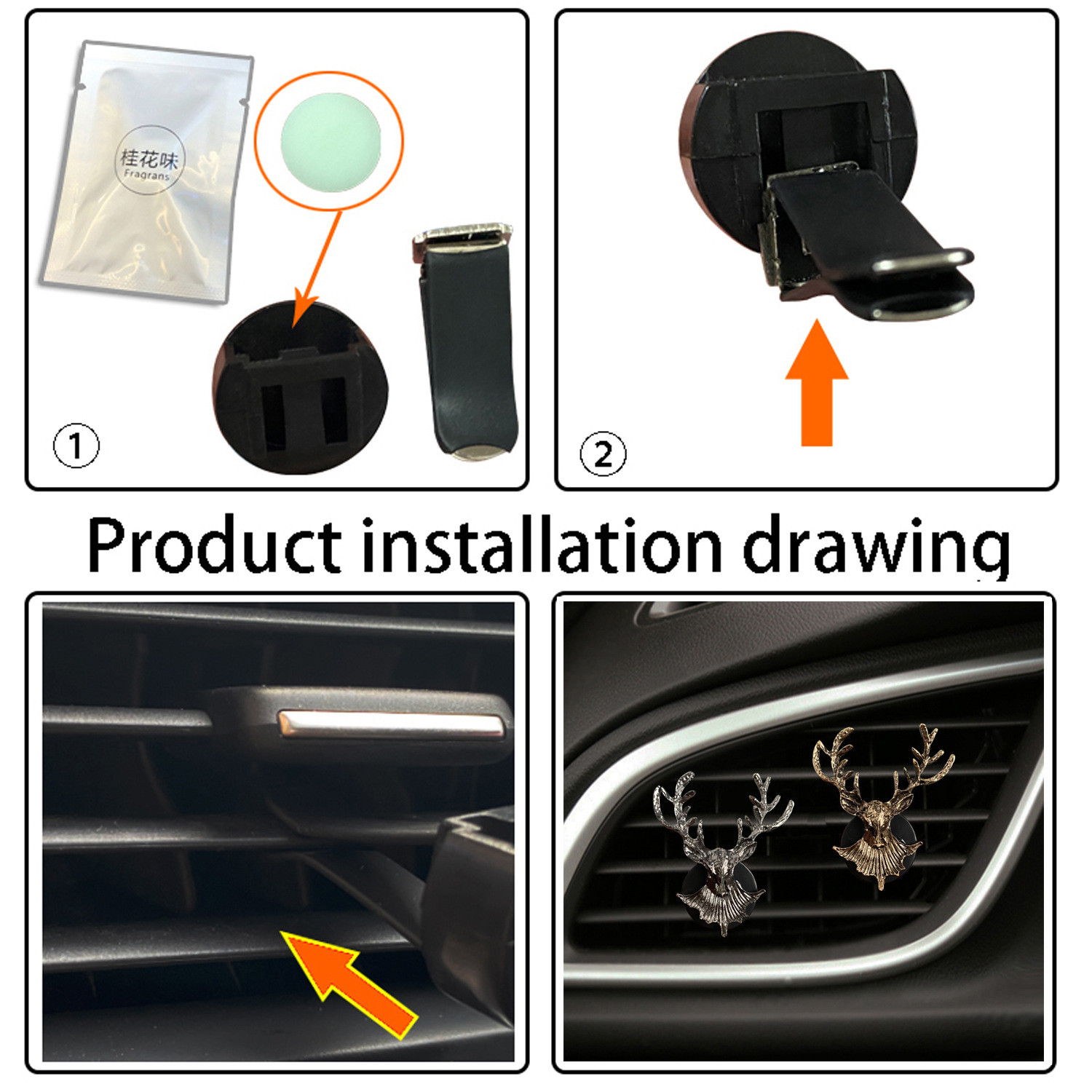 Herten Ontwerp Auto Geur Vent  - Perfume Fragrance Good recensie en prijs
